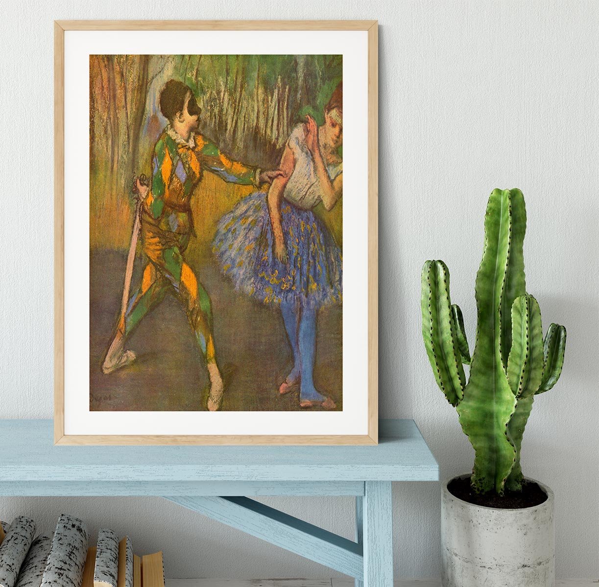Harlequin and Columbine by Degas Framed Print - Canvas Art Rocks - 3