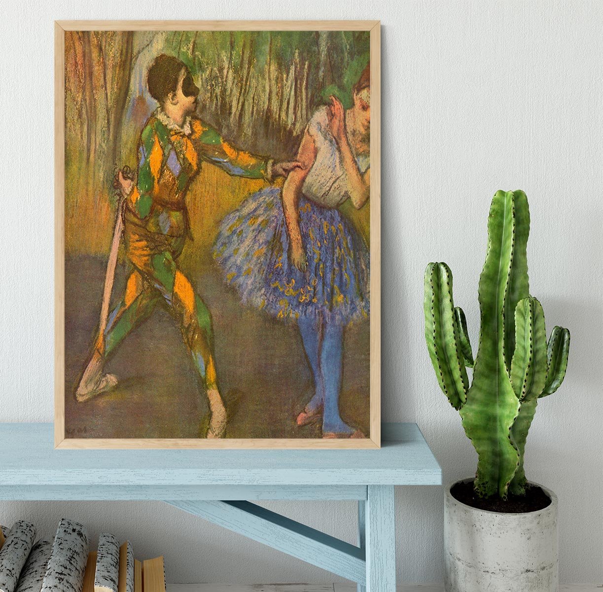 Harlequin and Columbine by Degas Framed Print - Canvas Art Rocks - 4
