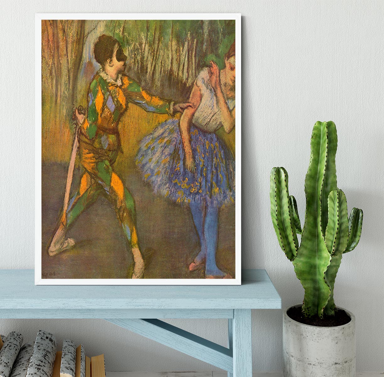 Harlequin and Columbine by Degas Framed Print - Canvas Art Rocks -6
