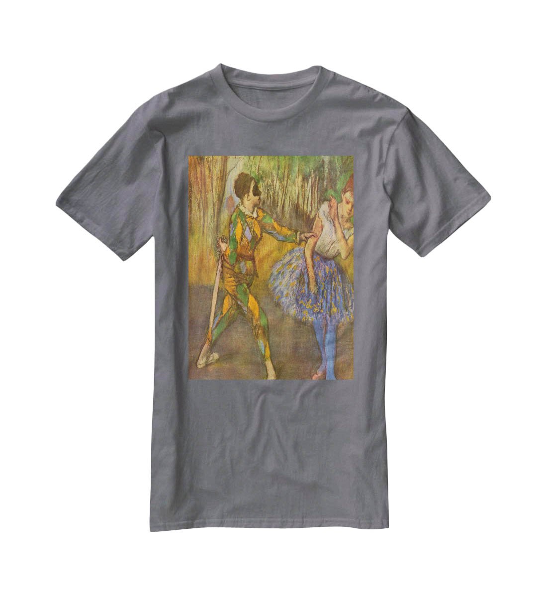 Harlequin and Columbine by Degas T-Shirt - Canvas Art Rocks - 3