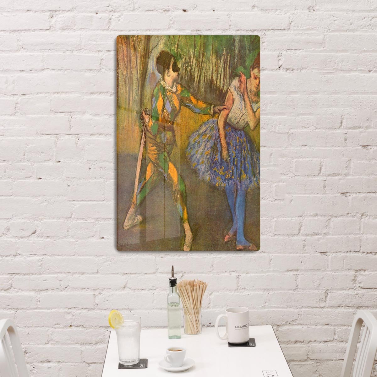 Harlequin and Columbine by Degas HD Metal Print - Canvas Art Rocks - 3