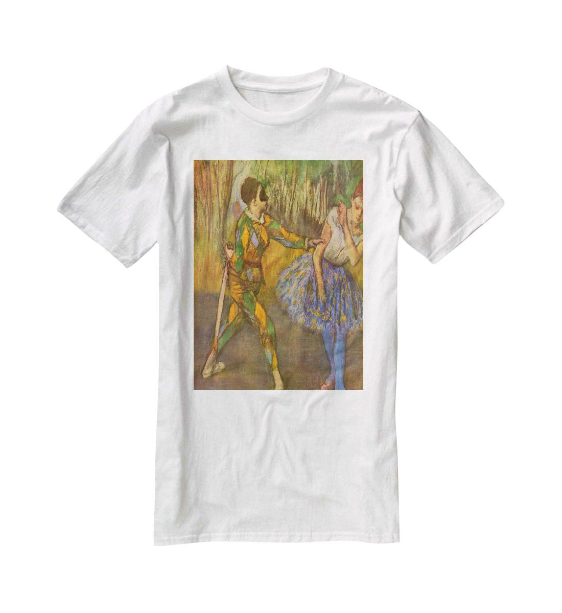 Harlequin and Columbine by Degas T-Shirt - Canvas Art Rocks - 5