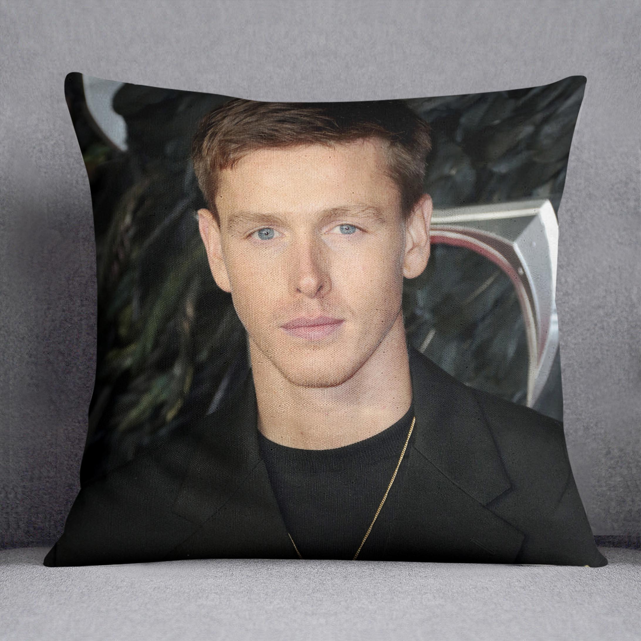 Harris Dickinson Cushion - Canvas Art Rocks - 1