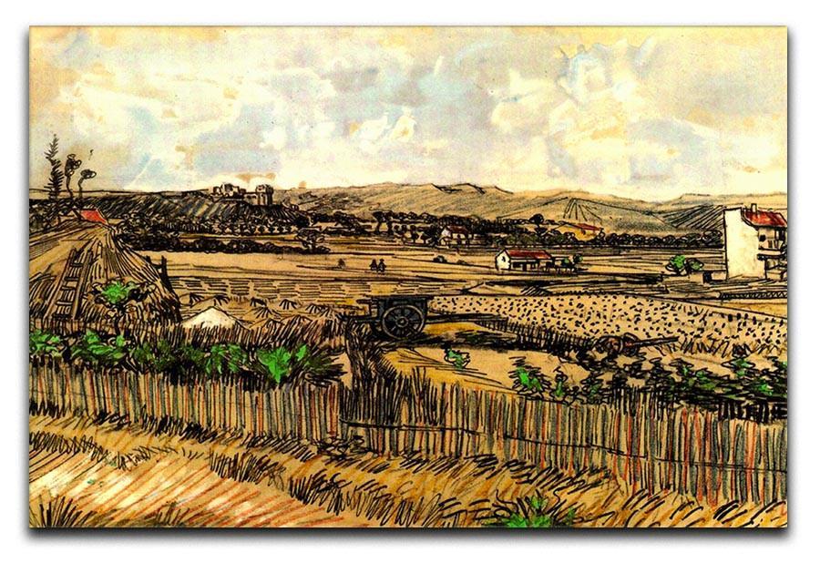 Harvest in Provence at the Left Montmajour by Van Gogh Canvas Print & Poster  - Canvas Art Rocks - 1