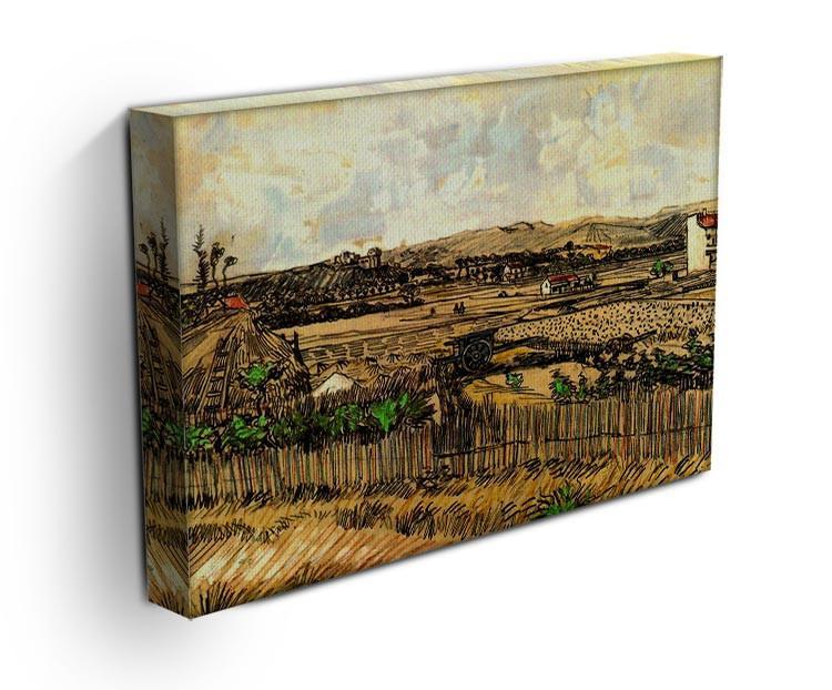 Harvest in Provence at the Left Montmajour by Van Gogh Canvas Print & Poster - Canvas Art Rocks - 3