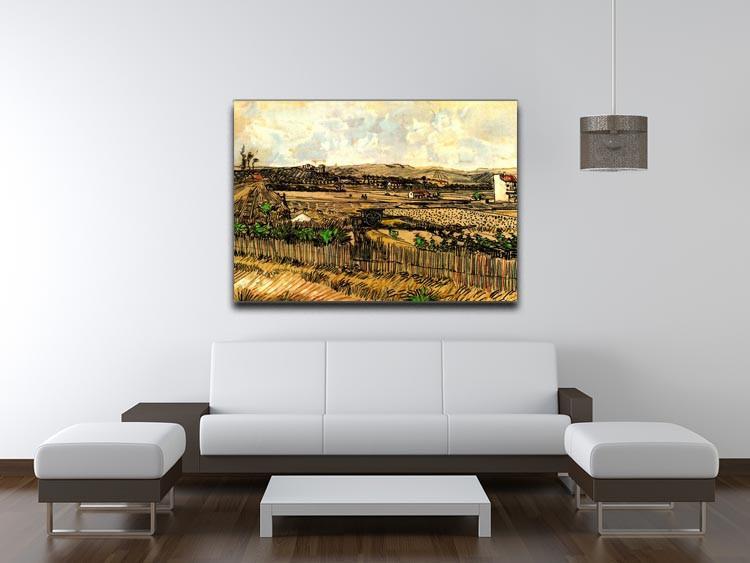 Harvest in Provence at the Left Montmajour by Van Gogh Canvas Print & Poster - Canvas Art Rocks - 4