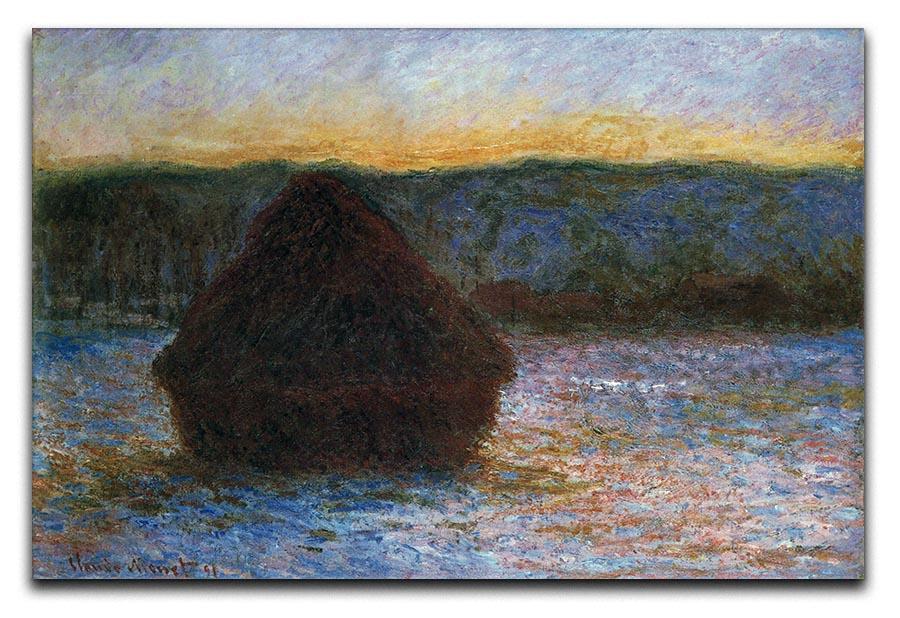 Haylofts thaw sunset by Monet Canvas Print & Poster  - Canvas Art Rocks - 1