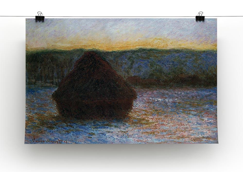 Haylofts thaw sunset by Monet Canvas Print & Poster - Canvas Art Rocks - 2