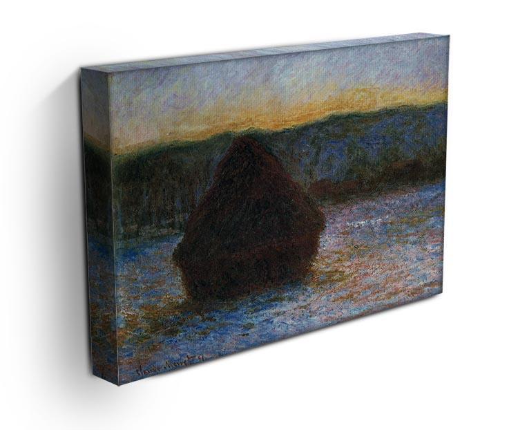 Haylofts thaw sunset by Monet Canvas Print & Poster - Canvas Art Rocks - 3