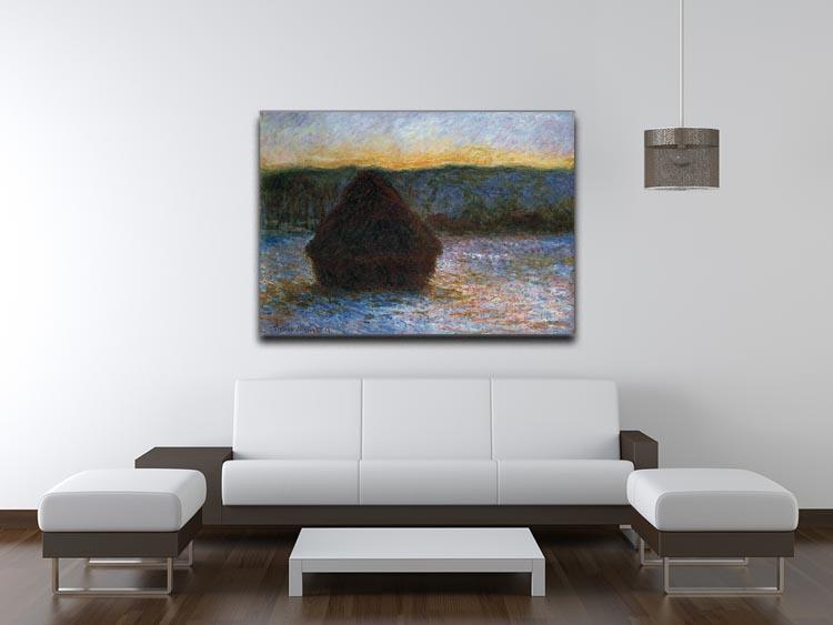 Haylofts thaw sunset by Monet Canvas Print & Poster - Canvas Art Rocks - 4