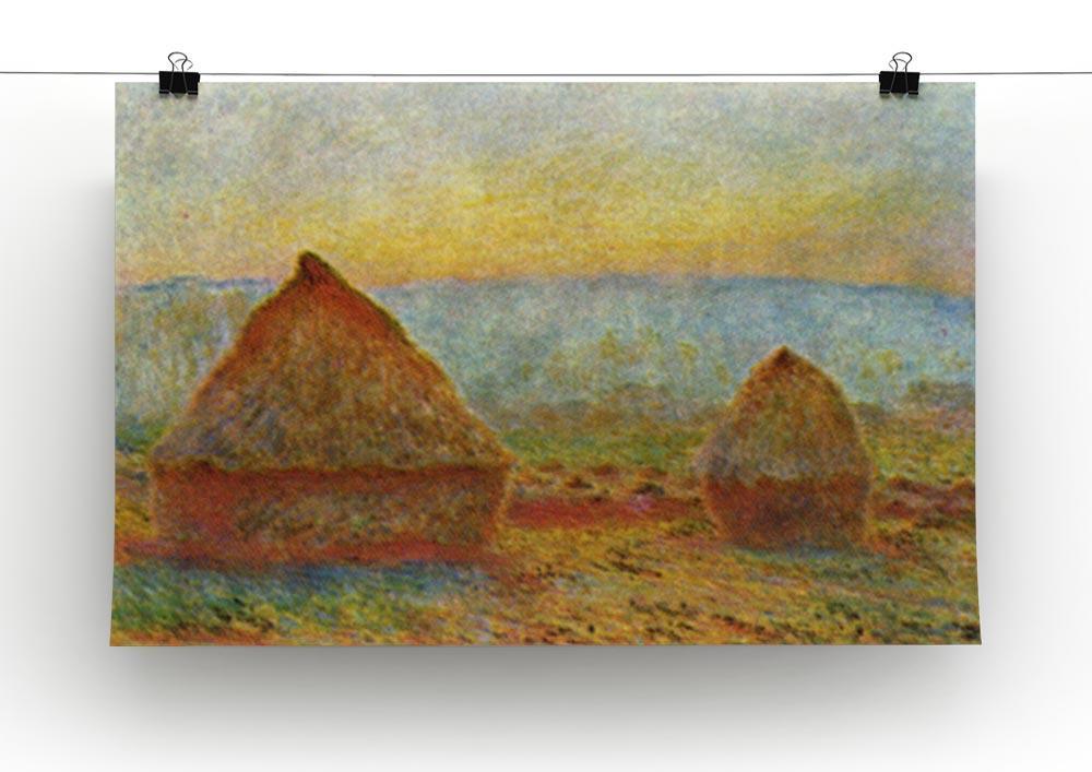 Haystack 1 by Monet Canvas Print & Poster - Canvas Art Rocks - 2