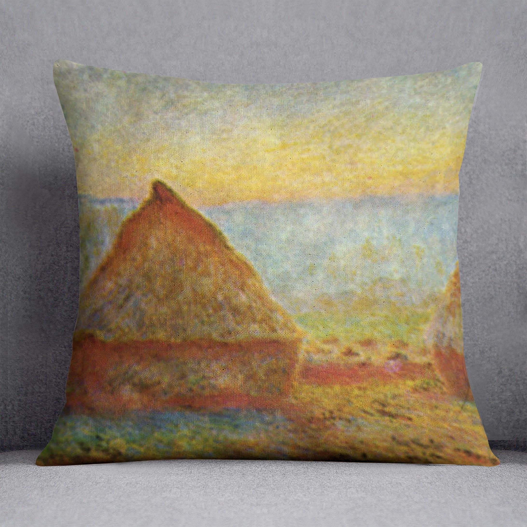 Haystack 1 by Monet Throw Pillow