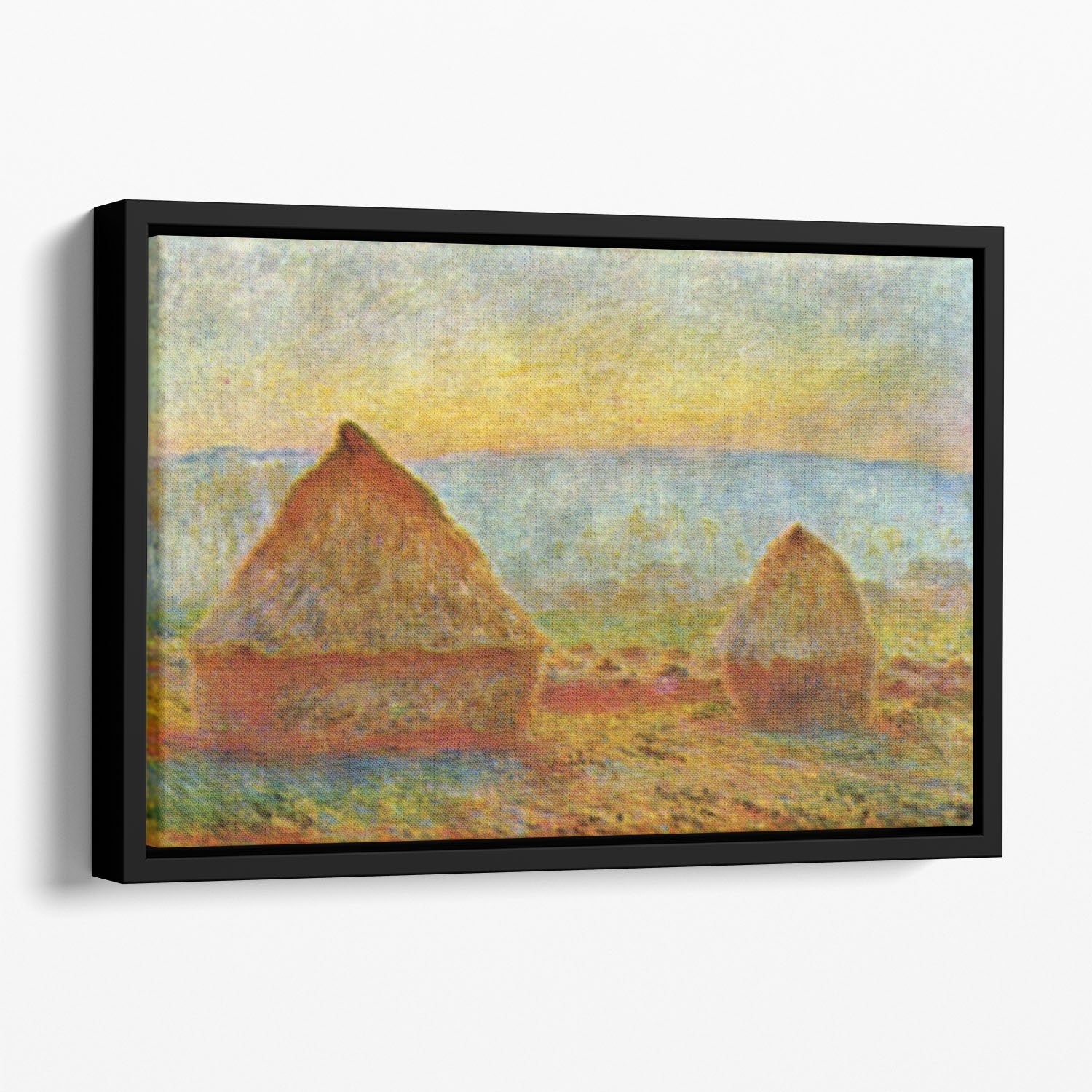 Haystack 1 by Monet Floating Framed Canvas