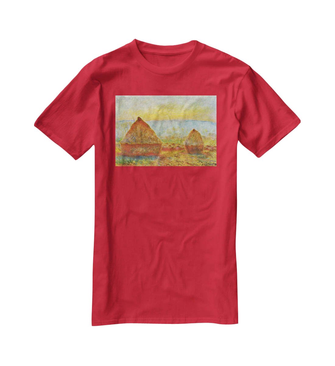 Haystack 1 by Monet T-Shirt - Canvas Art Rocks - 4