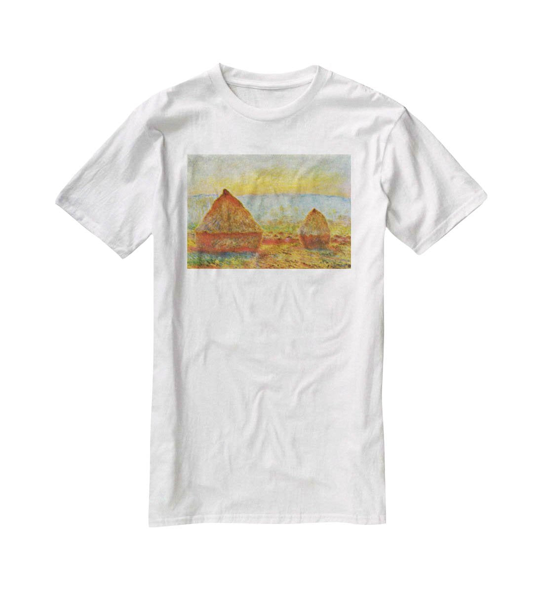 Haystack 1 by Monet T-Shirt - Canvas Art Rocks - 5