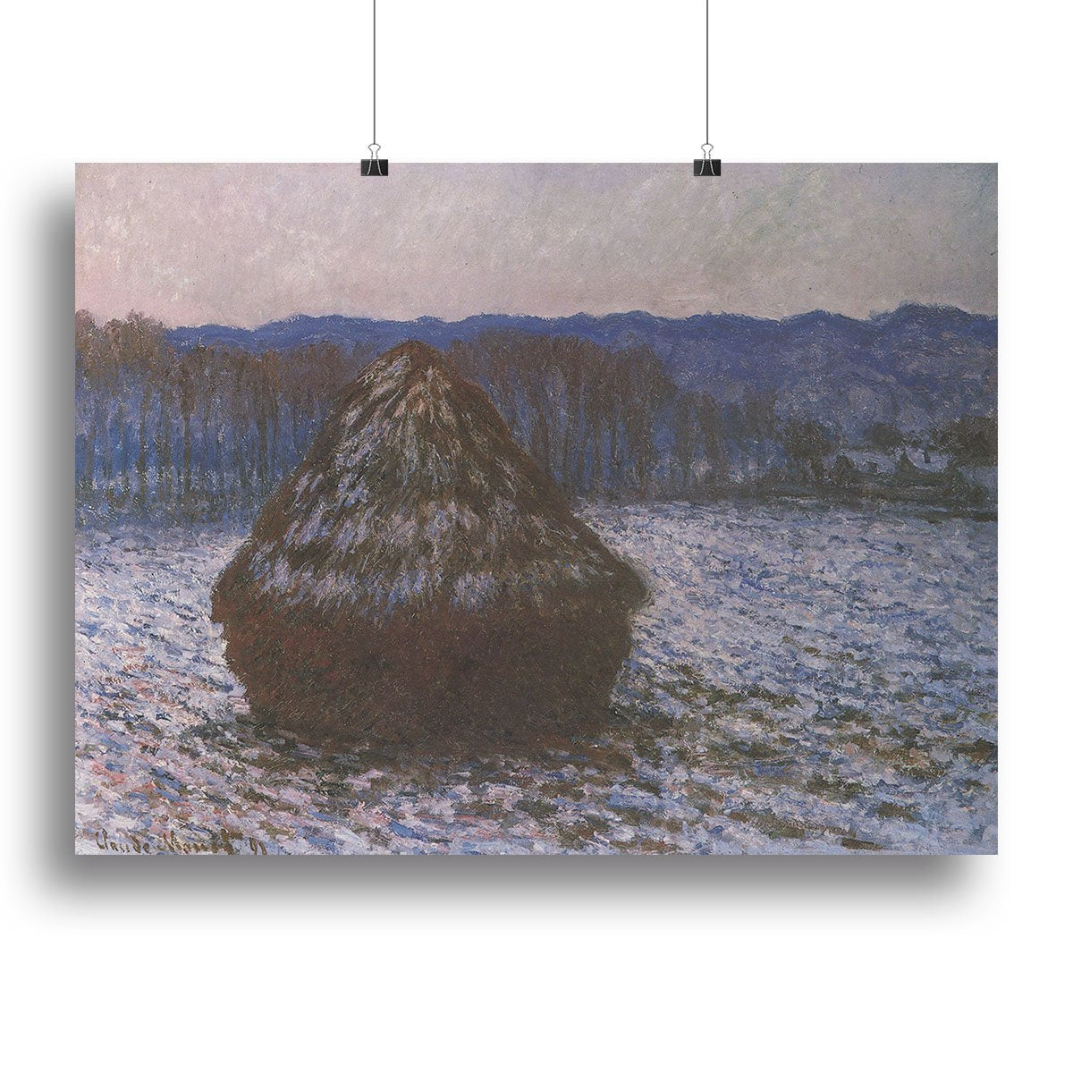 Haystacks 2 by Monet Canvas Print or Poster