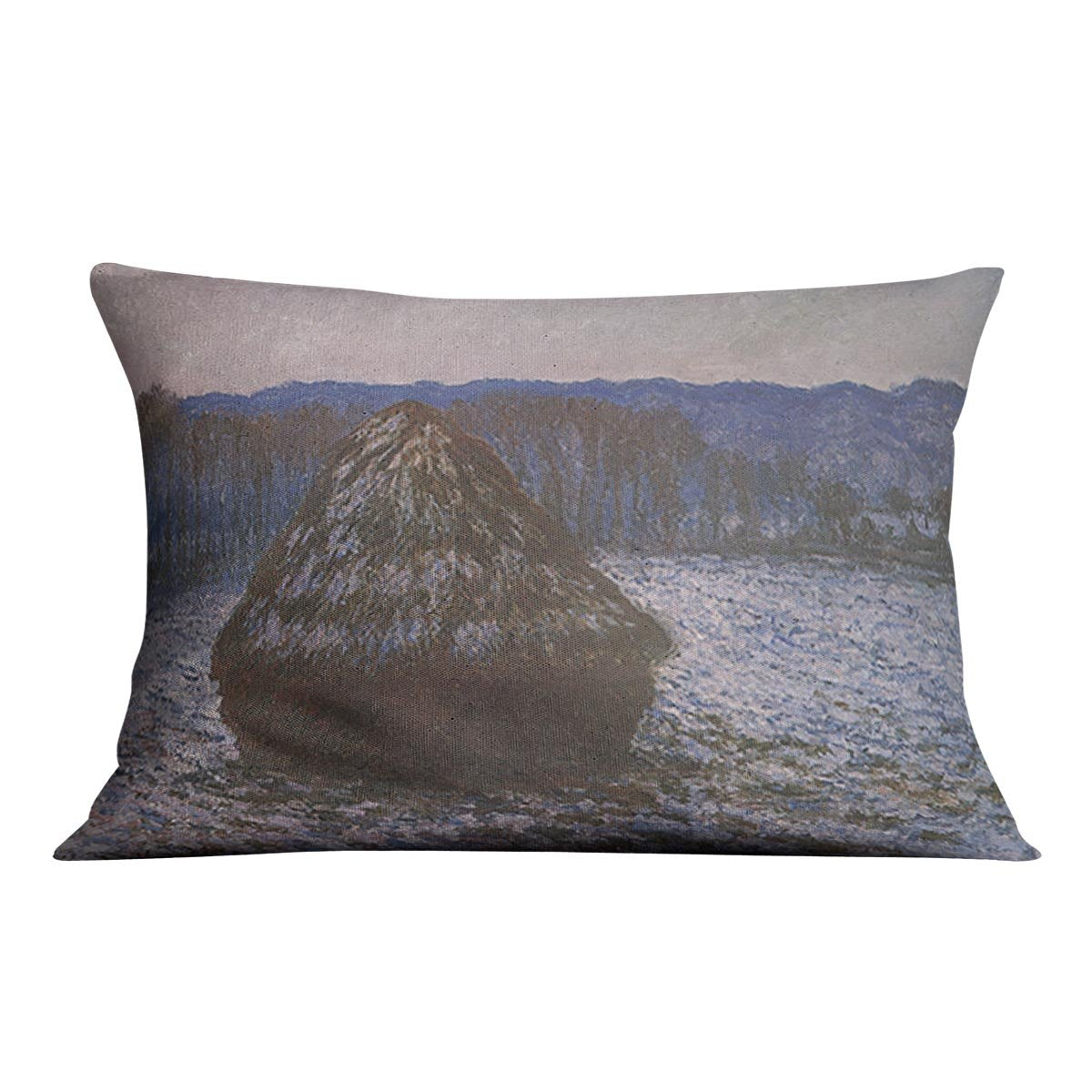 Haystacks 2 by Monet Throw Pillow