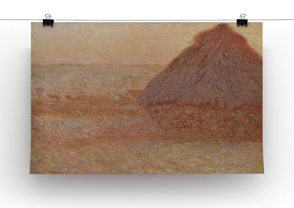 Haystacks at sunset by Monet Canvas Print & Poster - Canvas Art Rocks - 2