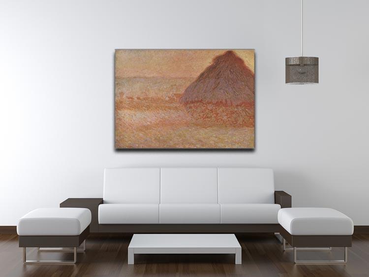 Haystacks at sunset by Monet Canvas Print & Poster - Canvas Art Rocks - 4