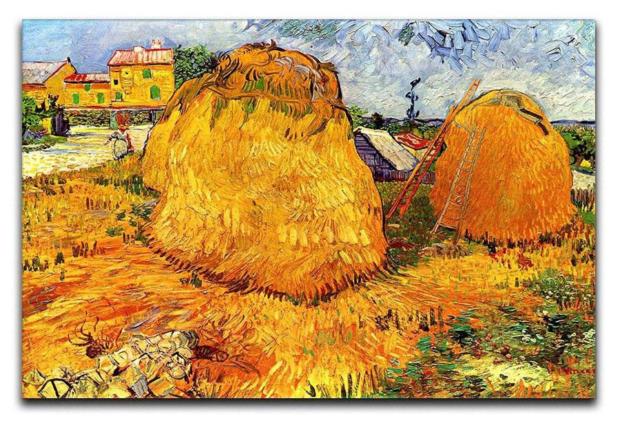 Haystacks in Provence by Van Gogh Canvas Print & Poster  - Canvas Art Rocks - 1
