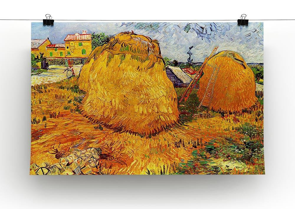 Haystacks in Provence by Van Gogh Canvas Print & Poster - Canvas Art Rocks - 2