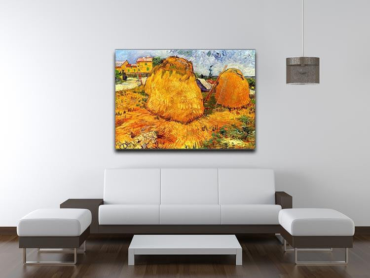 Haystacks in Provence by Van Gogh Canvas Print & Poster - Canvas Art Rocks - 4