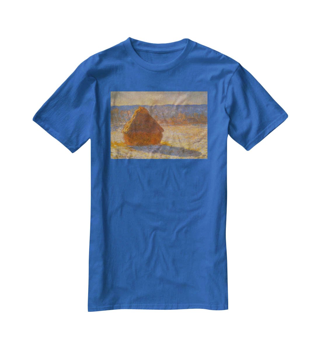 Haystacks in Snow by Monet T-Shirt - Canvas Art Rocks - 2