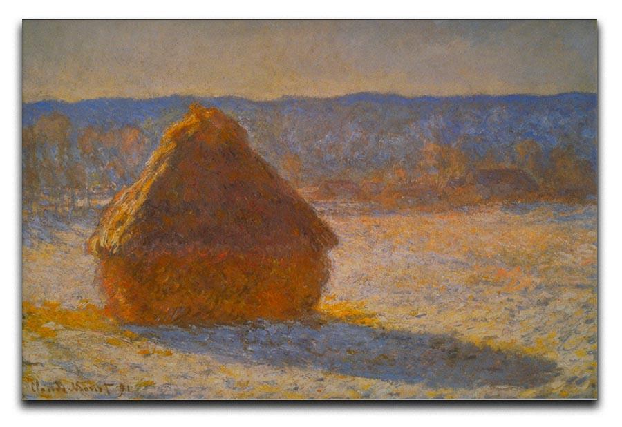 Haystacks in Snow by Monet Canvas Print & Poster  - Canvas Art Rocks - 1