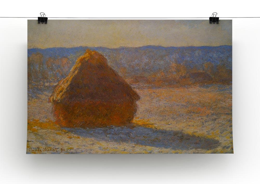 Haystacks in Snow by Monet Canvas Print & Poster - Canvas Art Rocks - 2