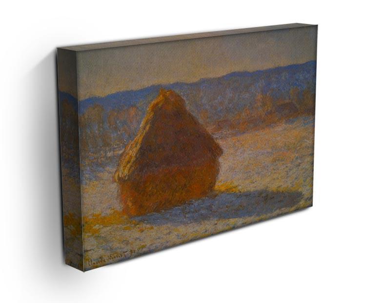 Haystacks in Snow by Monet Canvas Print & Poster - Canvas Art Rocks - 3