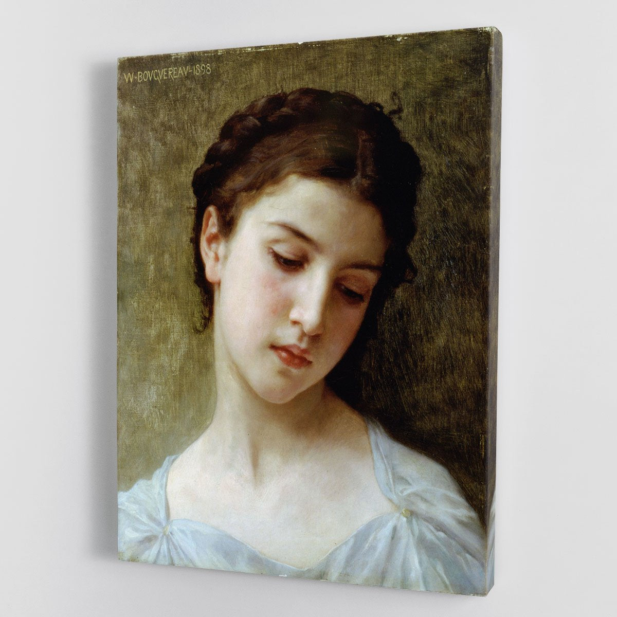 Head Of A Young Girl 1898 By Bouguereau Canvas Print or Poster