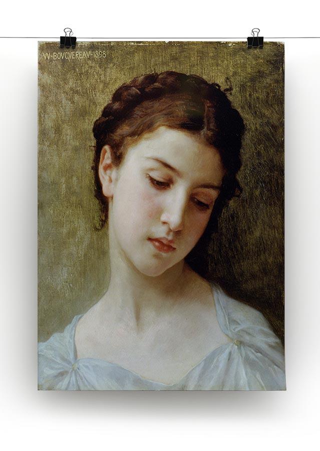 Head Of A Young Girl 1898 By Bouguereau Canvas Print or Poster - Canvas Art Rocks - 2
