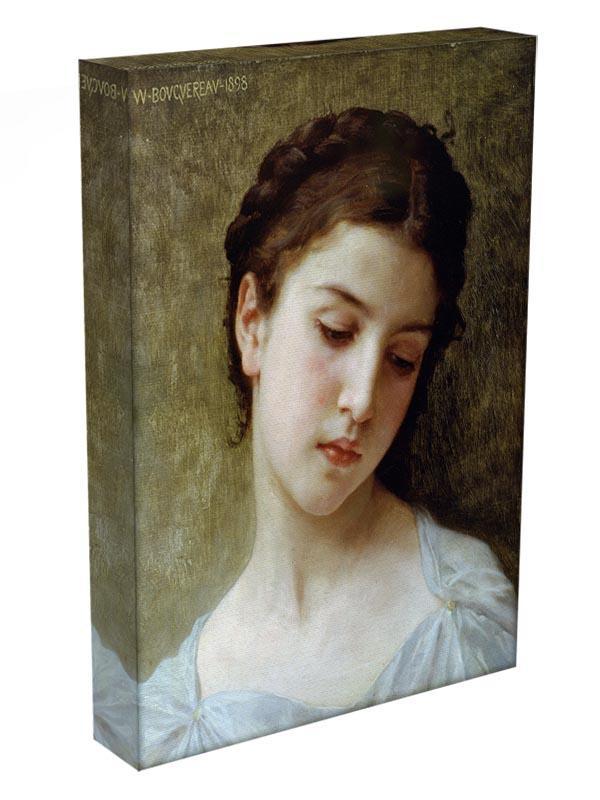 Head Of A Young Girl 1898 By Bouguereau Canvas Print or Poster - Canvas Art Rocks - 3