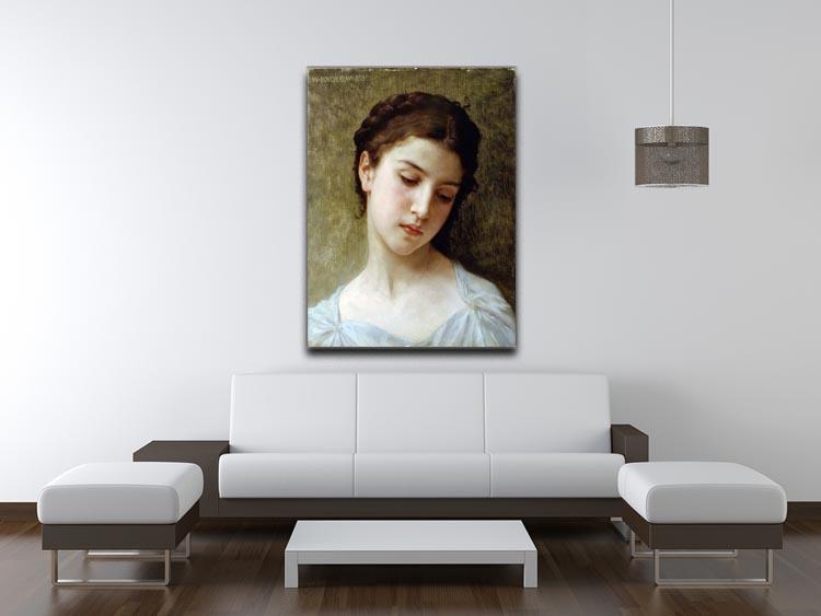 Head Of A Young Girl 1898 By Bouguereau Canvas Print or Poster - Canvas Art Rocks - 4