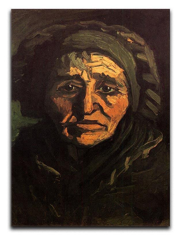 Head of a Peasant Woman with Greenish Lace Cap by Van Gogh Canvas Print & Poster  - Canvas Art Rocks - 1