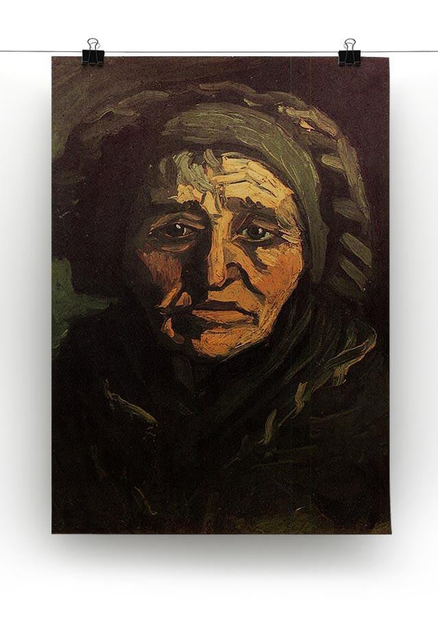Head of a Peasant Woman with Greenish Lace Cap by Van Gogh Canvas Print & Poster - Canvas Art Rocks - 2