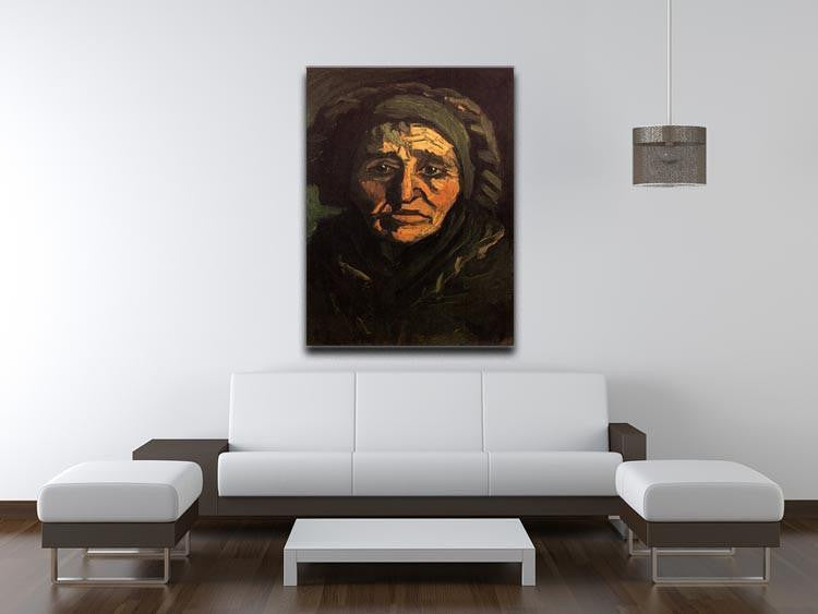 Head of a Peasant Woman with Greenish Lace Cap by Van Gogh Canvas Print & Poster - Canvas Art Rocks - 4