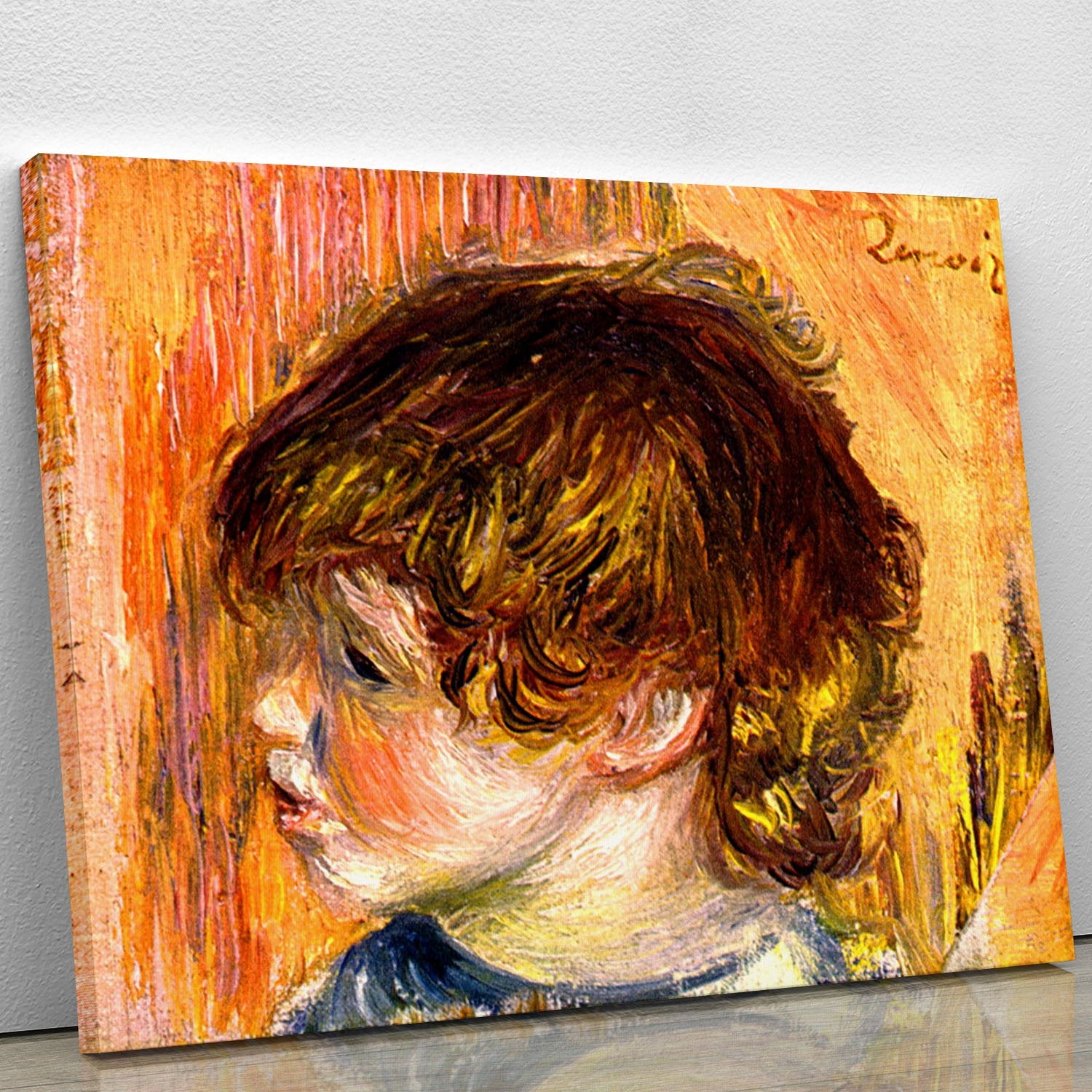 Head of a young girl by Renoir Canvas Print or Poster