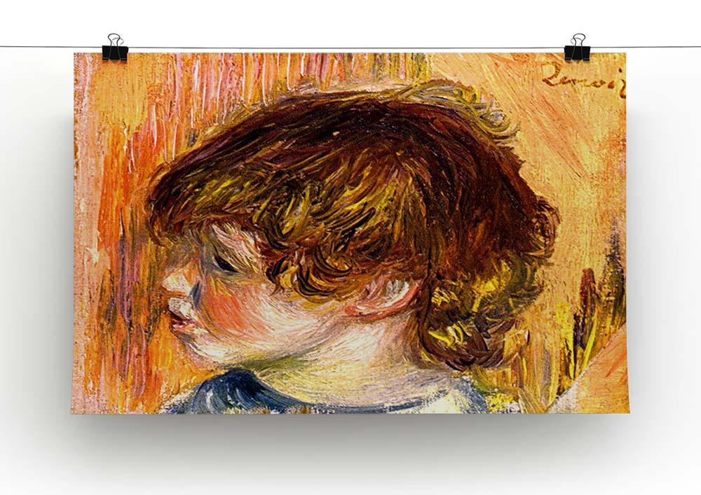 Head of a young girl by Renoir Canvas Print or Poster - Canvas Art Rocks - 2
