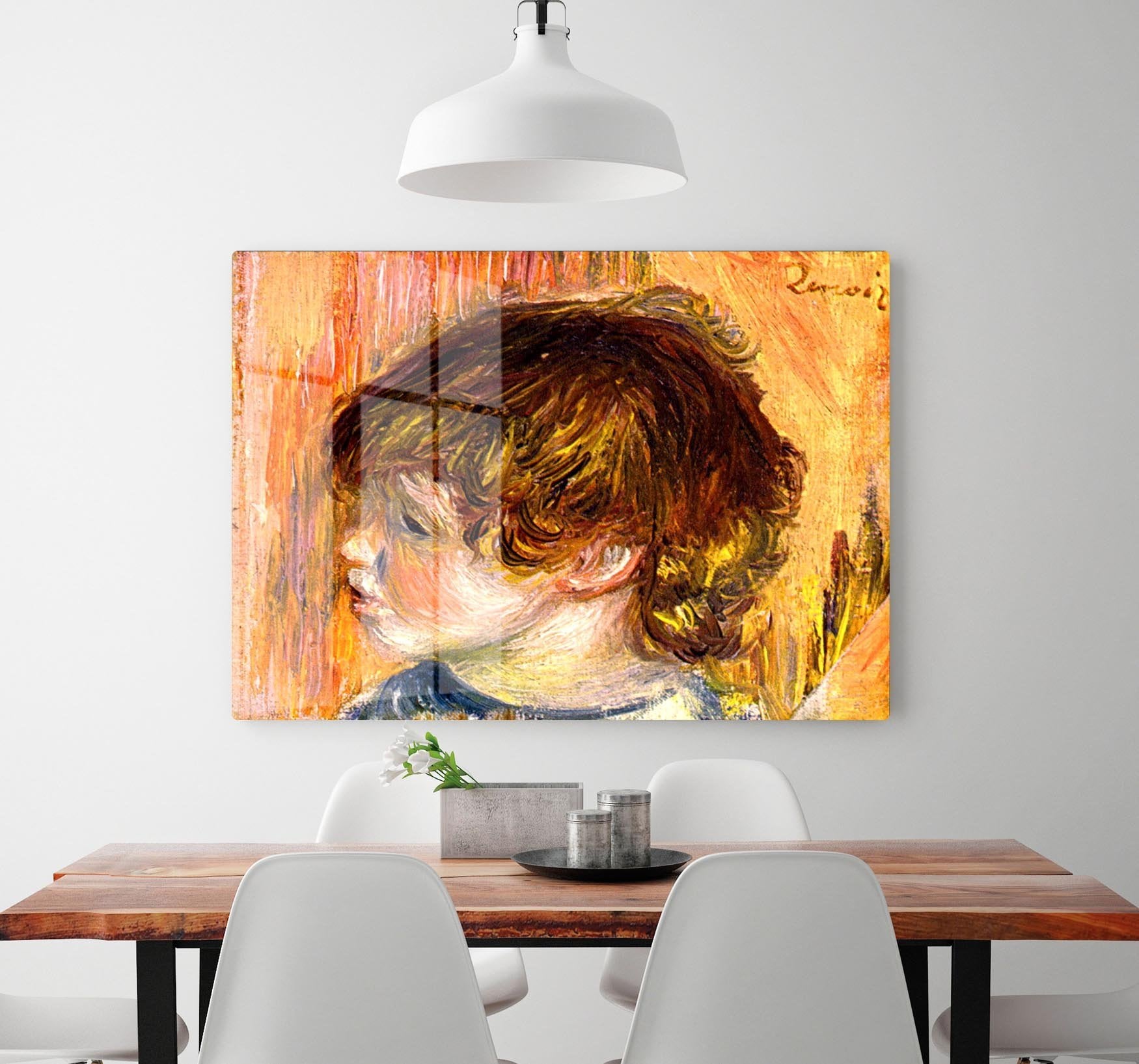 Head of a young girl by Renoir HD Metal Print