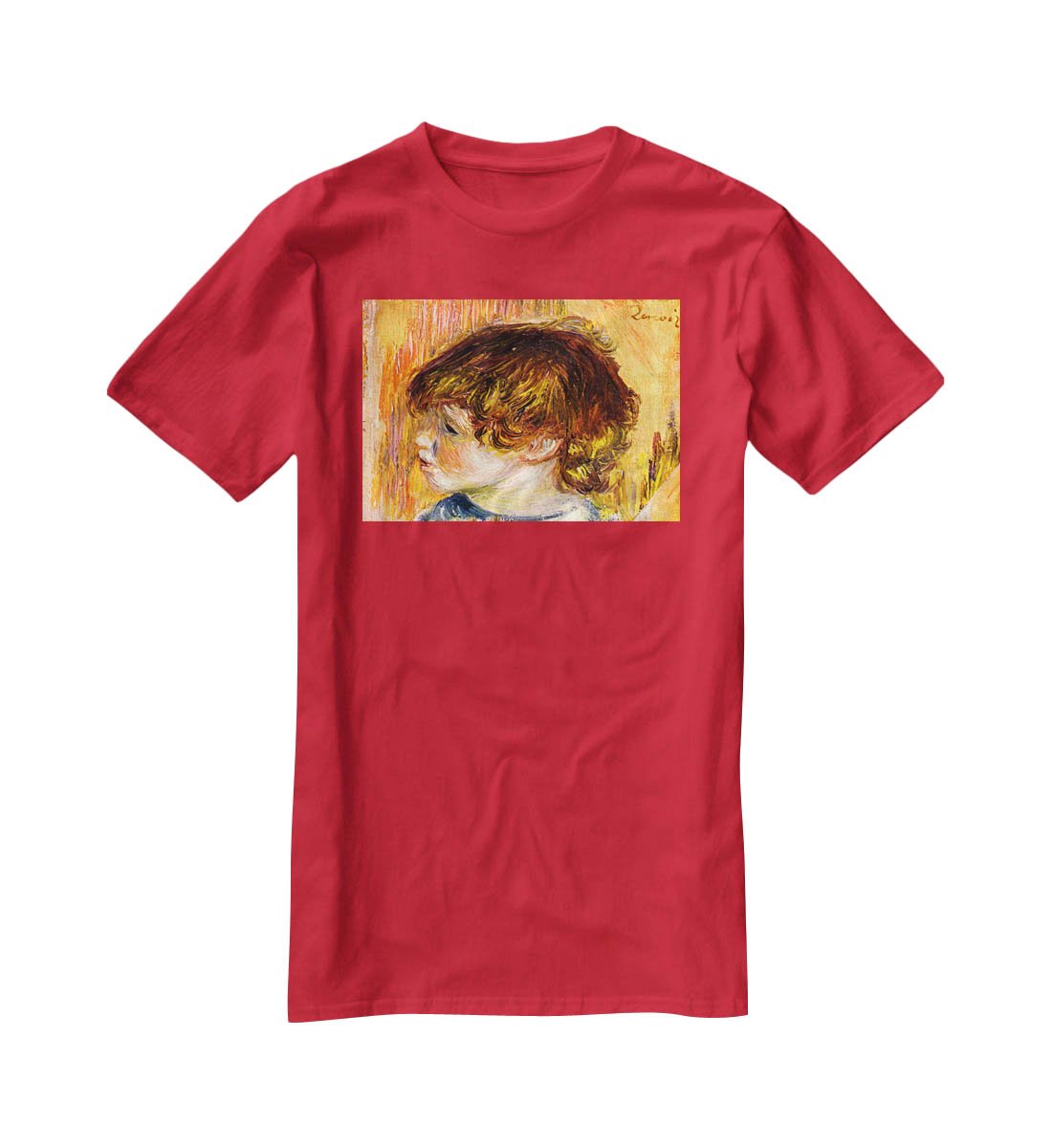 Head of a young girl by Renoir T-Shirt - Canvas Art Rocks - 4