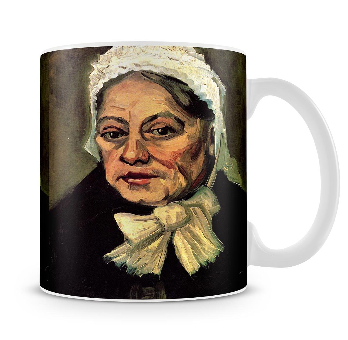 Head of an Old Woman with White Cap The Midwife by Van Gogh Mug - Canvas Art Rocks - 4