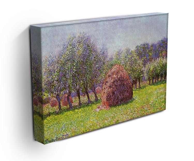 Heap of hay in the field by Monet Canvas Print & Poster - Canvas Art Rocks - 3