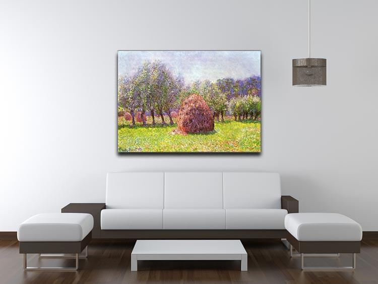 Heap of hay in the field by Monet Canvas Print & Poster - Canvas Art Rocks - 4