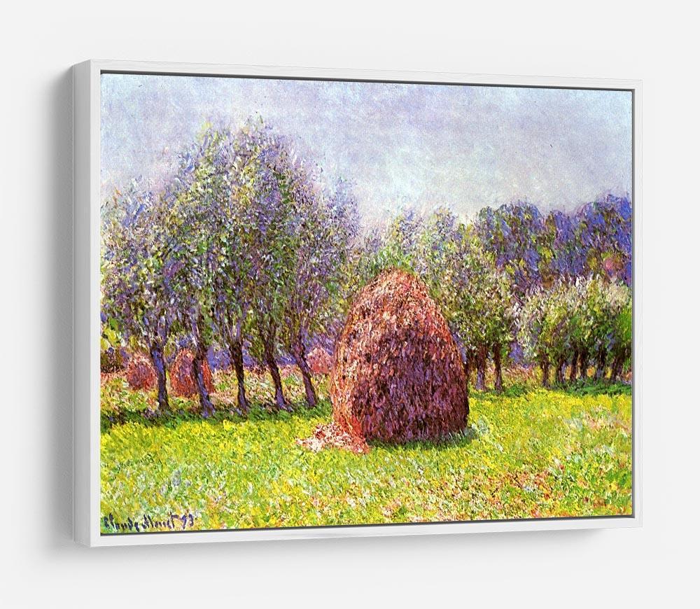 Heap of hay in the field by Monet HD Metal Print