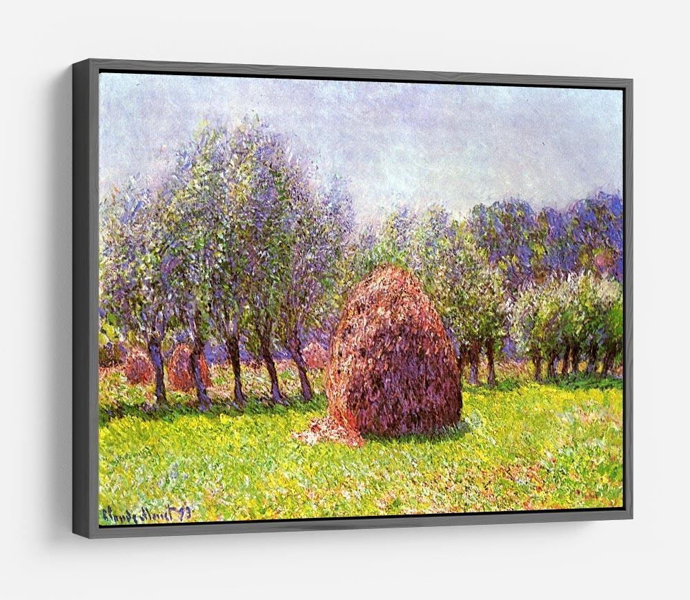 Heap of hay in the field by Monet HD Metal Print