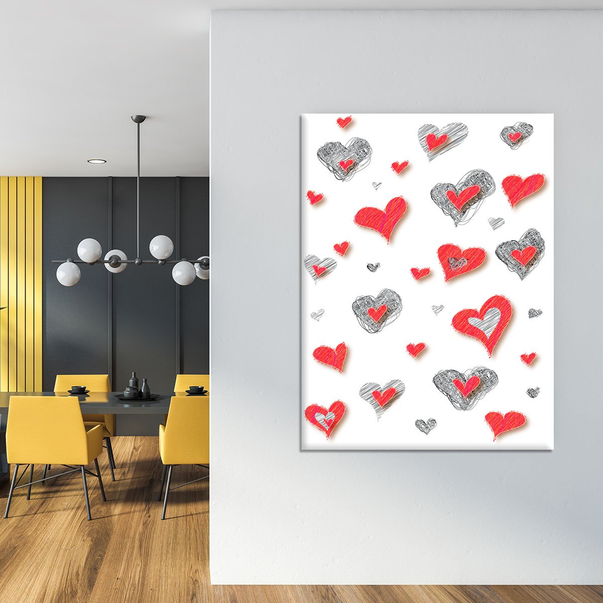 Heart Pattern Canvas Print or Poster