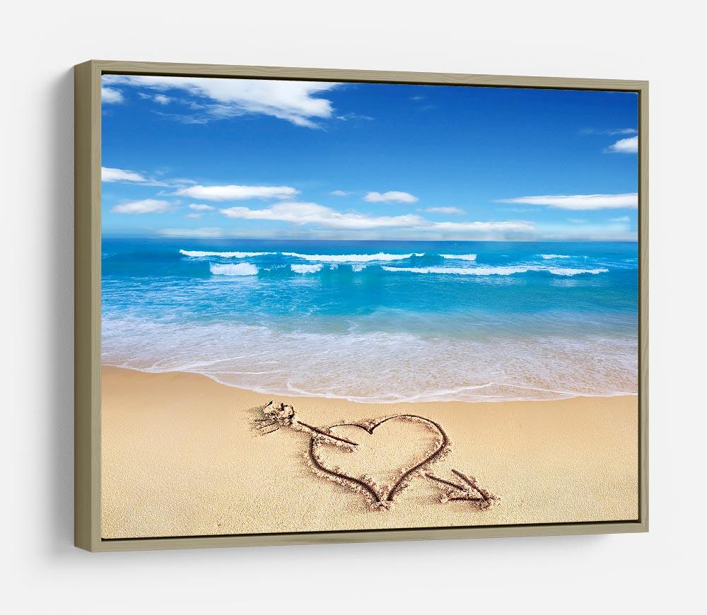 Heart with arrow in sand HD Metal Print - Canvas Art Rocks - 8