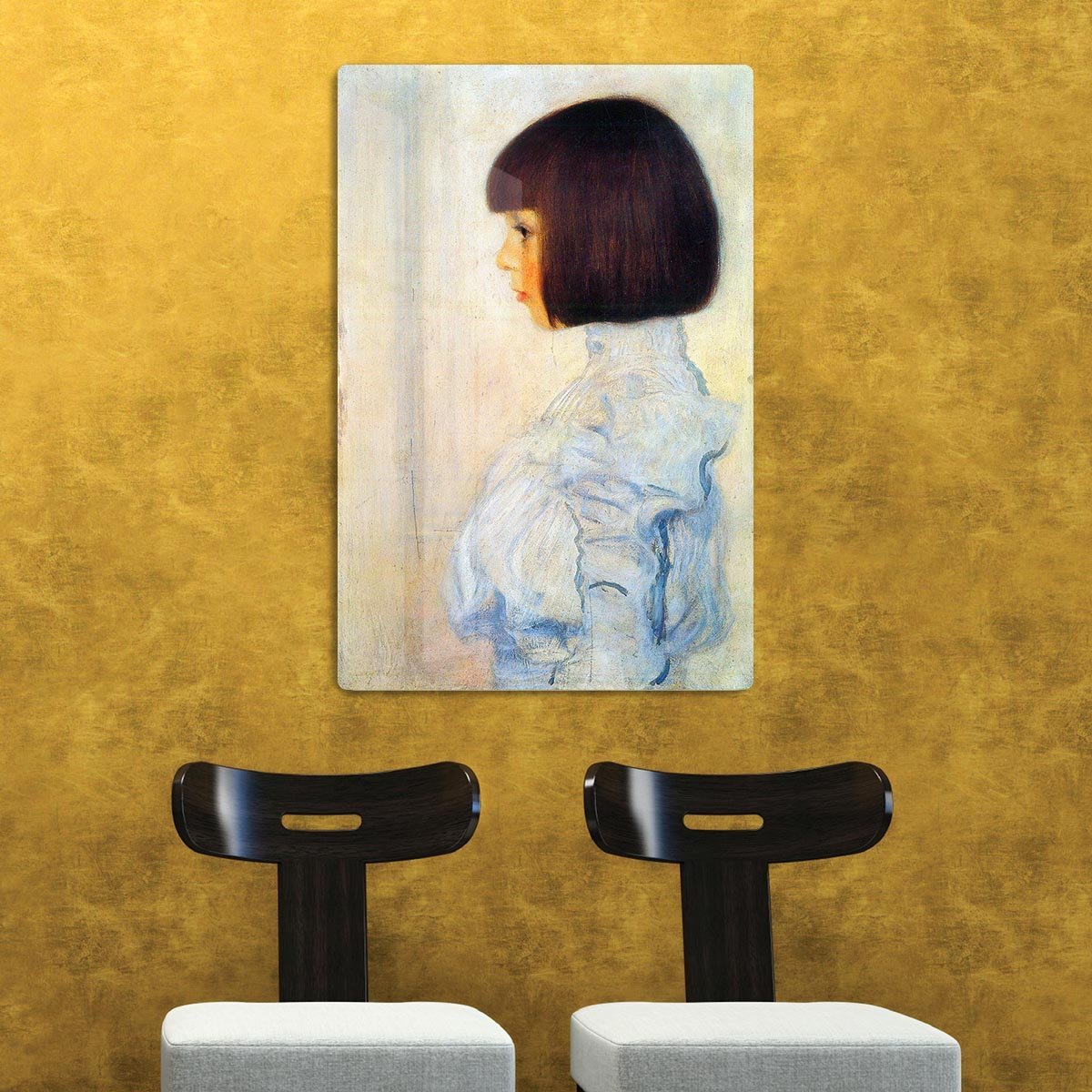 Helene Klimt portrait by Klimt HD Metal Print
