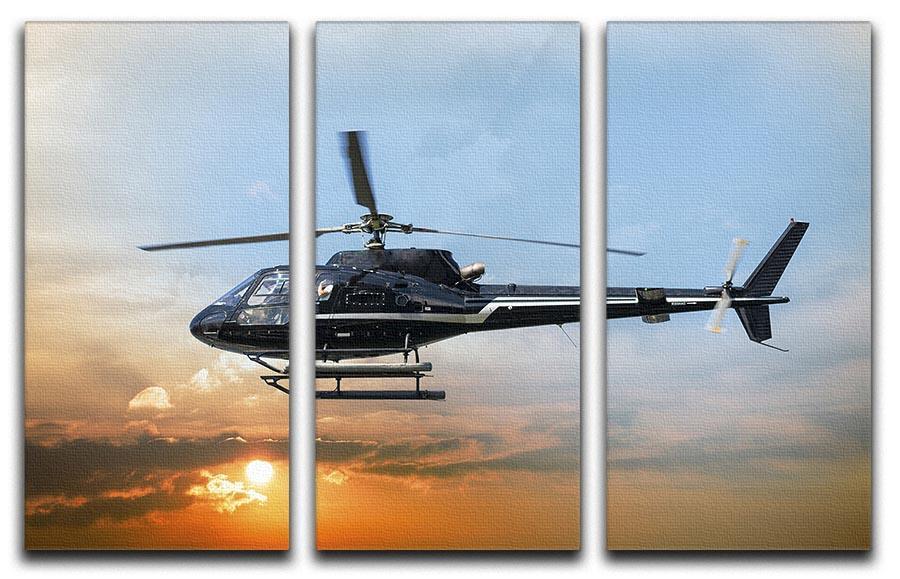 Helicopter for sightseeing 3 Split Panel Canvas Print - Canvas Art Rocks - 1